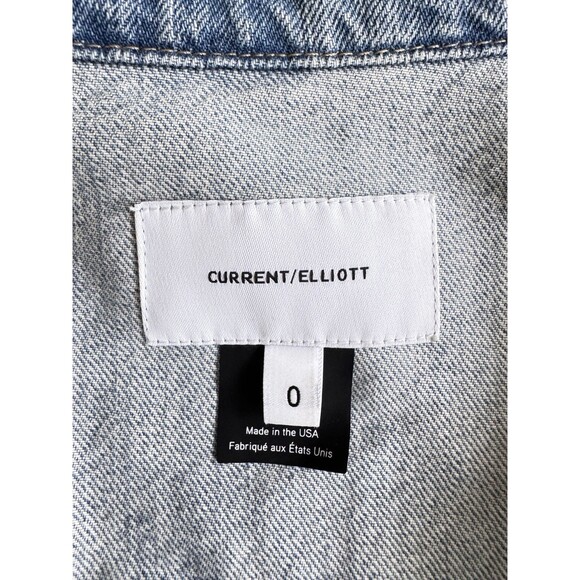 Current Elliott Jean Jacket Baby Trucker Cropped Size 0 (US size 2) msrp $328 - Picture 4 of 10